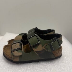 BIRKENSTOCK MILANO KIDS SANDALS DESERT SOIL CAMO KHAKI EU 26